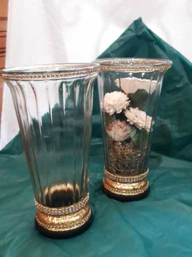 Black and Gold Embellished Vases